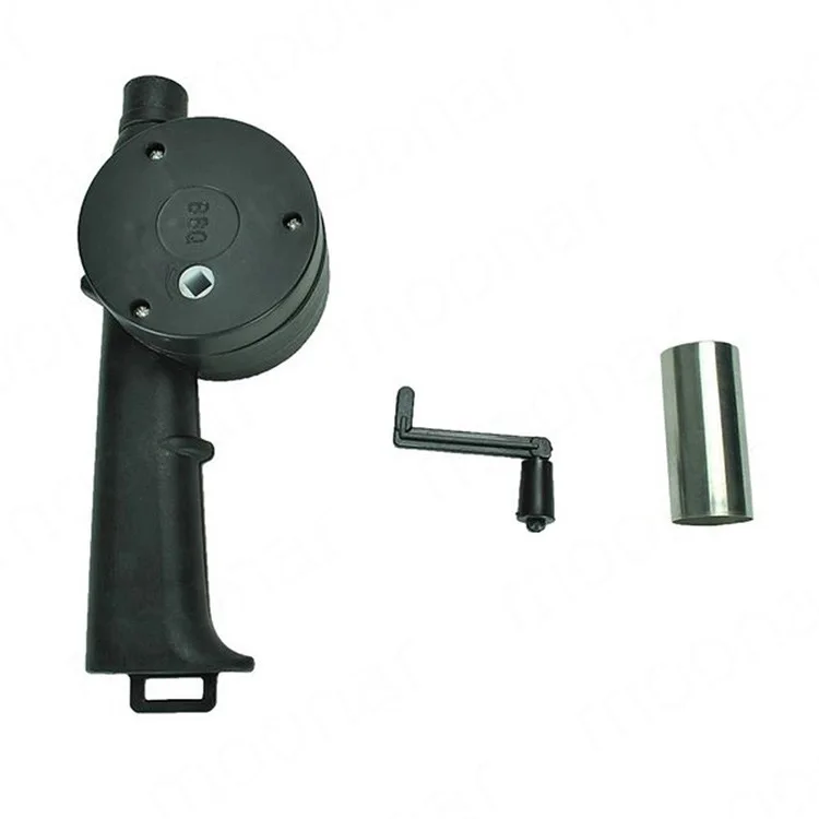 Black Stainless steel BBQ Fan BBQ Blowers with plastic handle