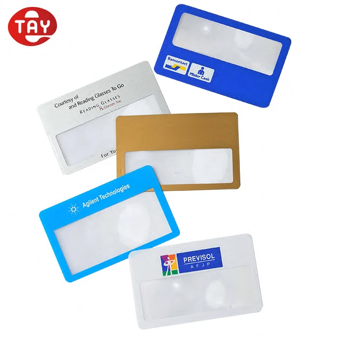 Flexible PVC Credit Card Size Magnifiers 3x Magnifying Card