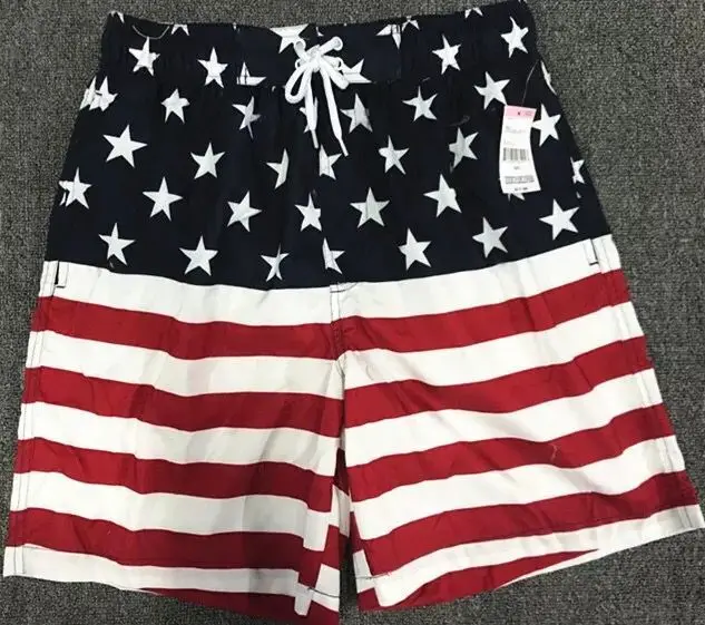 Patriotic American USA FLAG Lightweight Fleece Shorts USA gym shorts swim shorts bathing suit shorts
