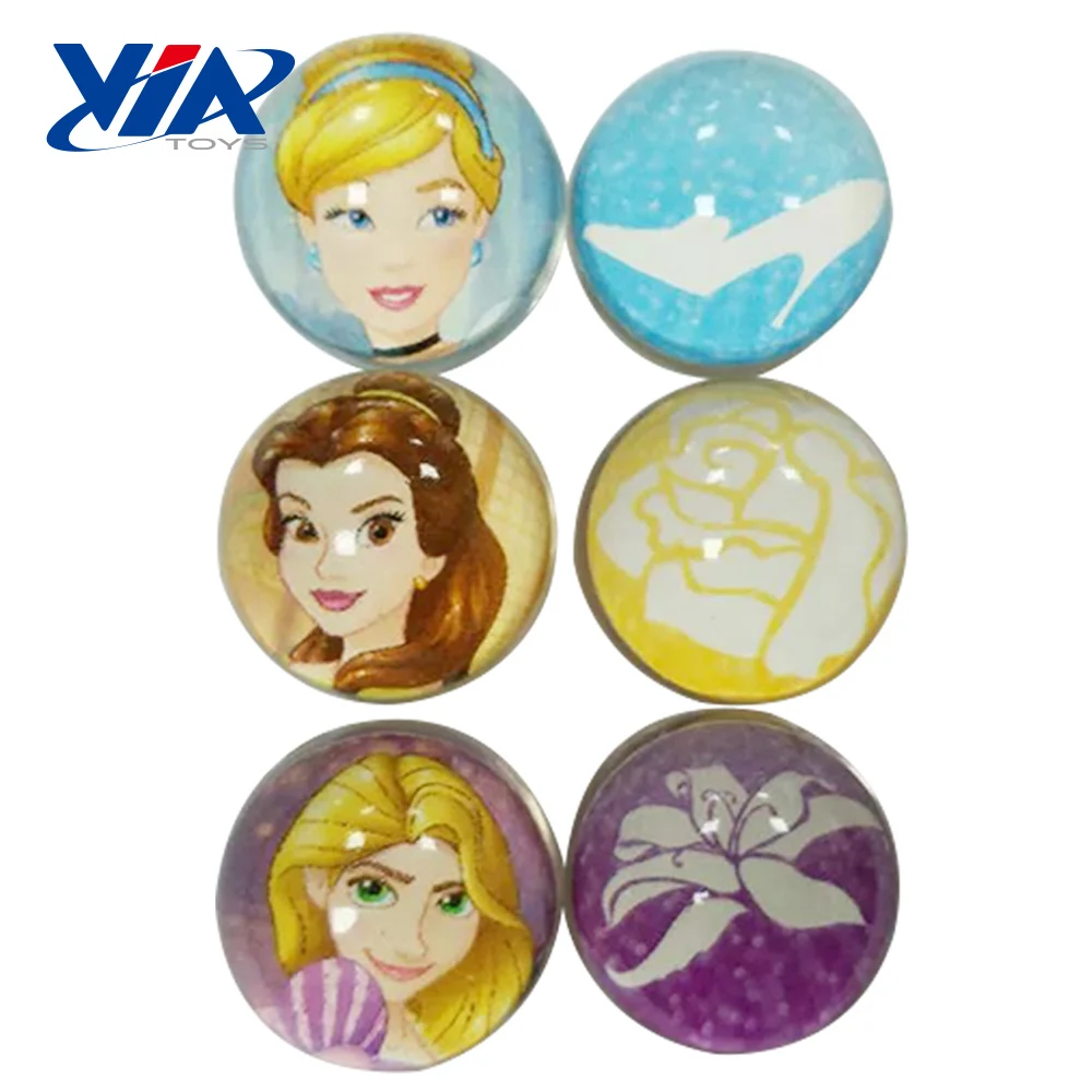 Wholesale  clear rubber bouncing ball with paper card inside