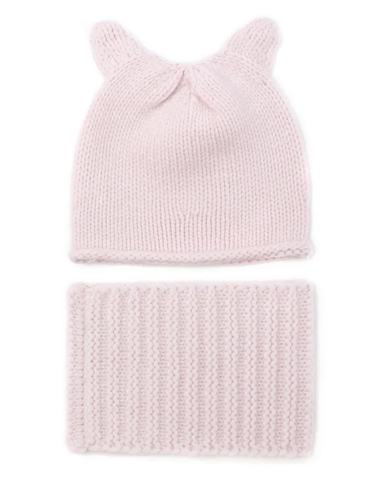 Cashmere Baby Winter Hat Scarf Set Crochet Scarf Hat Pattern Cashmere Hat Beanie Made in Inner Mongolia for Baby Children Plain