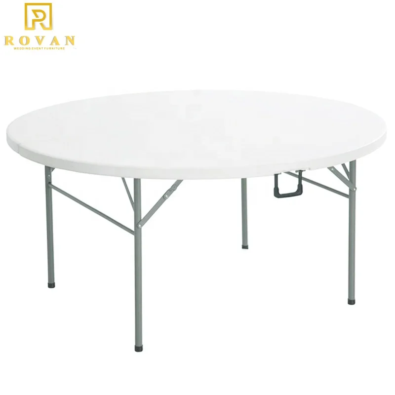 
6ft round folding table 1.83m diameter cheaper HDPE table 