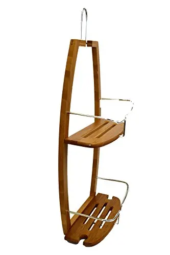 2021 tub bath bamboo bathroom caddy shower organizer