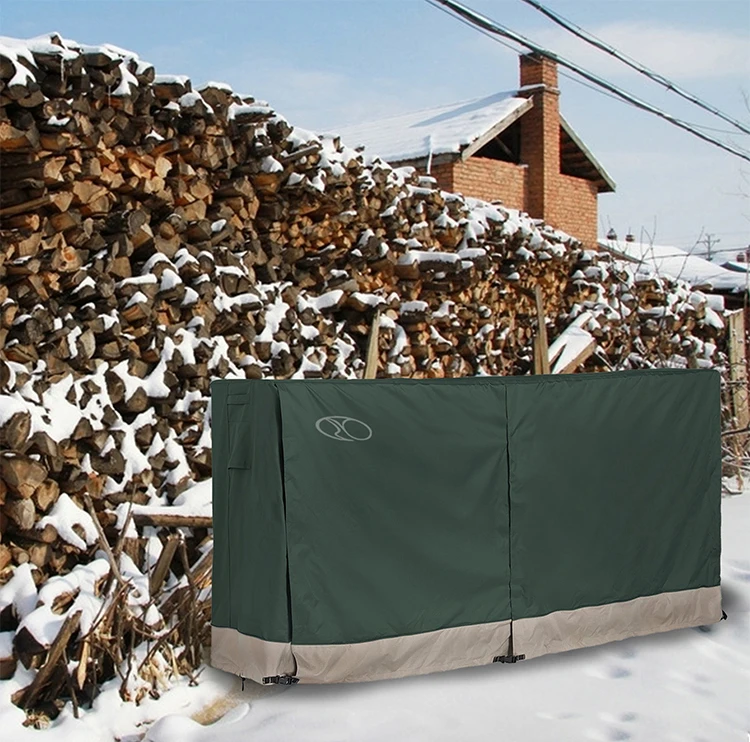 
Heavy Duty Waterproof All-Weather Outdoor Protection Patio 4 -Foot Firewood Log Rack Cover 