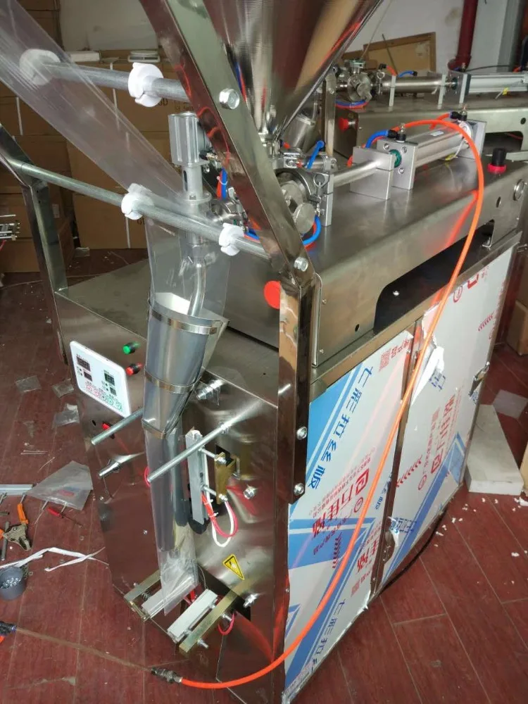 three sides liquid sealing filling and packing machine, paste packing and sealing machine, cream, sauce, shampoo, lotion, honey