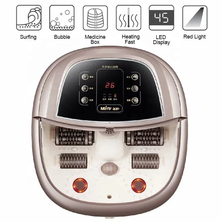 ETL Home Portable Pedicure Hydrogen Detox Equipment Ion Bubble Foot Spa Bath Massager Machine with Heat Customized OEM ODM 500W