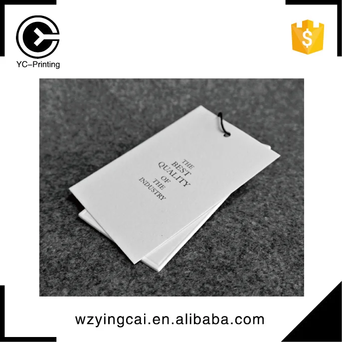 
State logo china price lables polo CMYK clothing price hand tag 