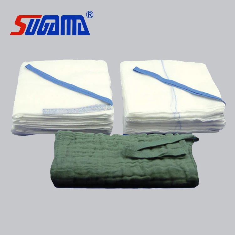 High quality surgical non sterile lap sponges blue loop and x ray chips medical non sterile lap sponge
