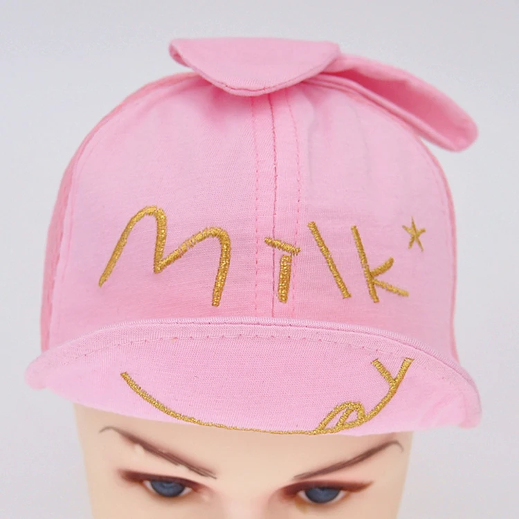 Wholesale Custom Solid Color 100% Cotton Woven Sunbonnet Baby Girl Hat Cute Hat Sunbonnet Kids Baby Mesh Baseball Caps Nets Hat