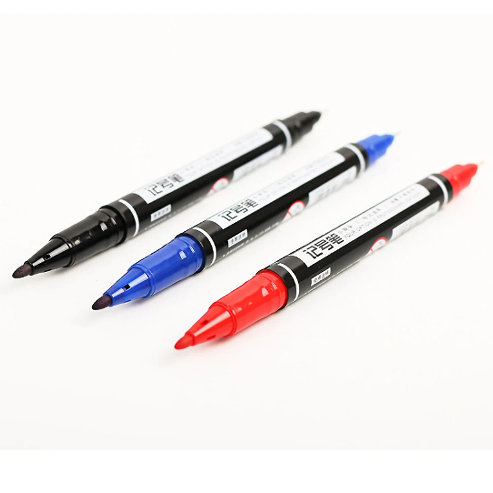 
2017 Colorful Twin tip permanent marker pen,eco-friendly non-toxic permanent marker, easy-dry thin Marker pen 