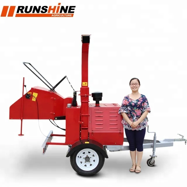 CE approved forestry machinery 22hp cheap diesel wood chipper