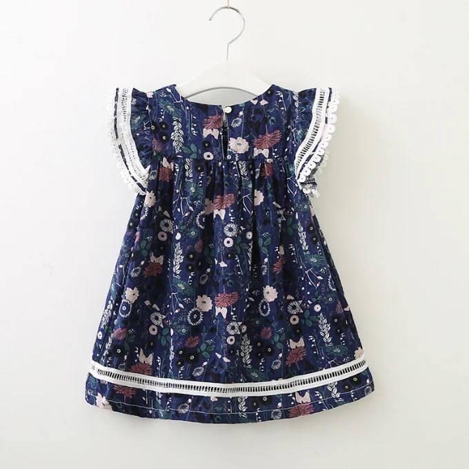 
European Style Kids Dress New Design Girls Dress Cute Baby Floral Dress 