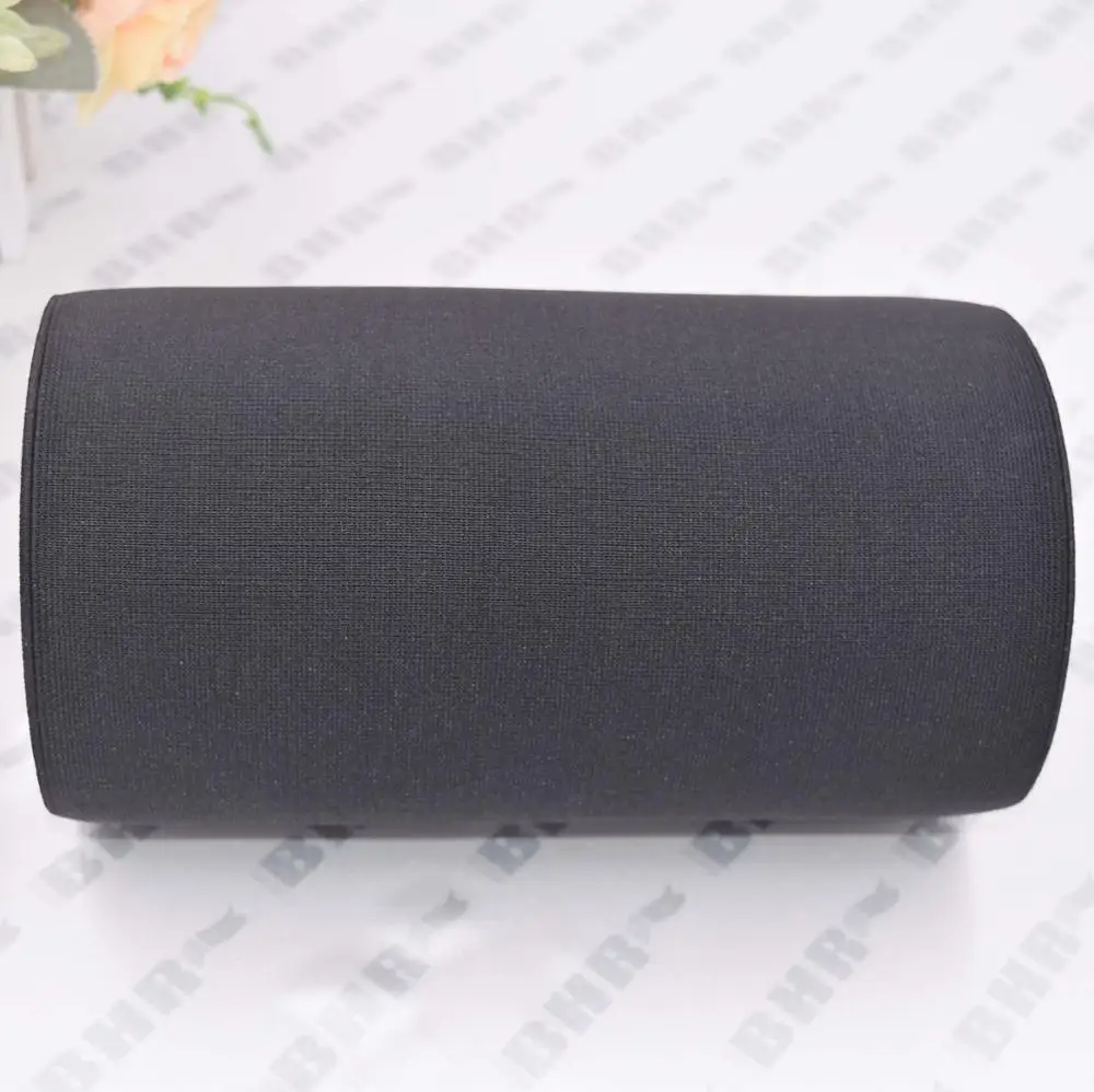 18cm 20cm wide black brown polyester elastic band latex straps rubber bands for boots shoe strap flat braided elastic band for g