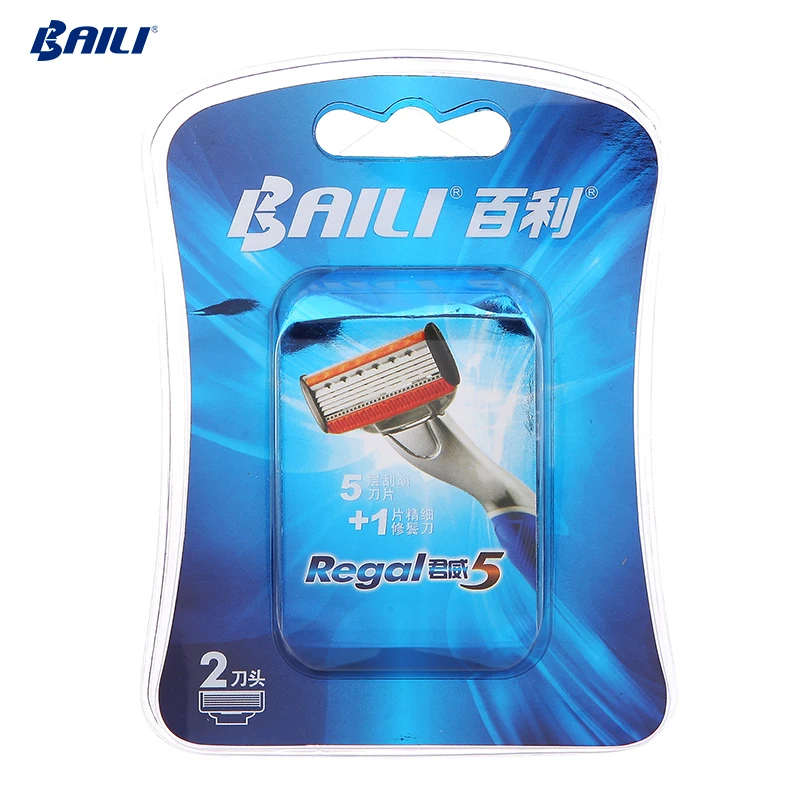 Wholesale compatible classical design Removable Stainless Steel Razor Blade Cartridge 5 Blade for Men Razor