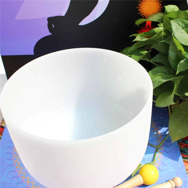 JINGDIAN 432HZ Crystal Singing Bowls 8 inch