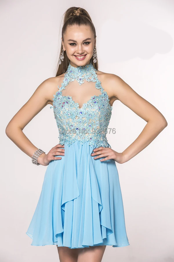 light blue junior dresses