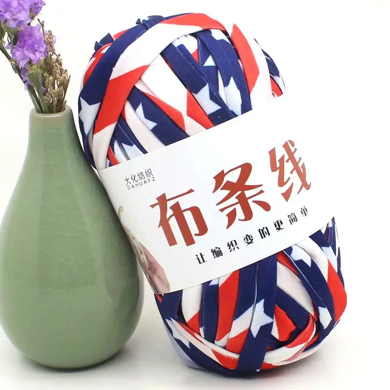 
Wuge manufacturer cheap price 100 polyester crochet tshirt yarn for knitting 