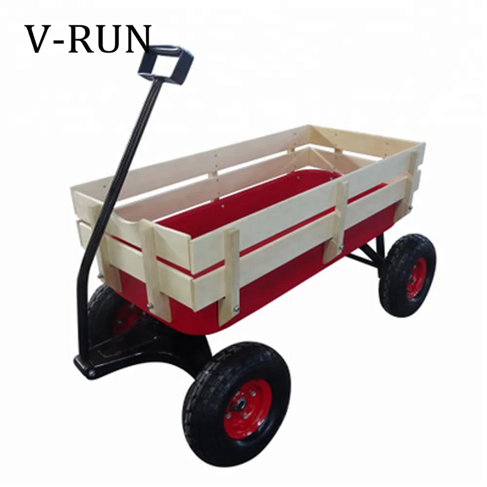 
Garden wood fence tool cart hand pull wagon Garden Trolley 