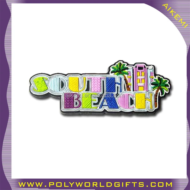 City Name 3D Custom Soft PVC Magnet,Promotion Gift 2D/3D PVC Fridge Magnet,Magnetic Sticker Rubber magnet souvenir