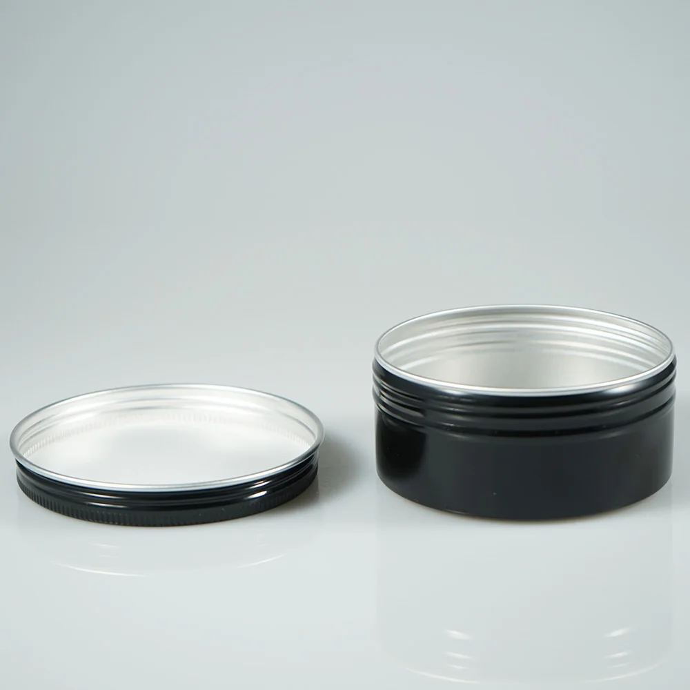 Trade assurance 15g 30g 50g 100g black aluminum can ,coffee scrub jar , empty beard oil container