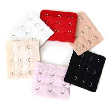 Bra Extenders Extension Elastic 2 / 3 Hooks Clip On Strap Black White Nude Beige Underwear Accessories