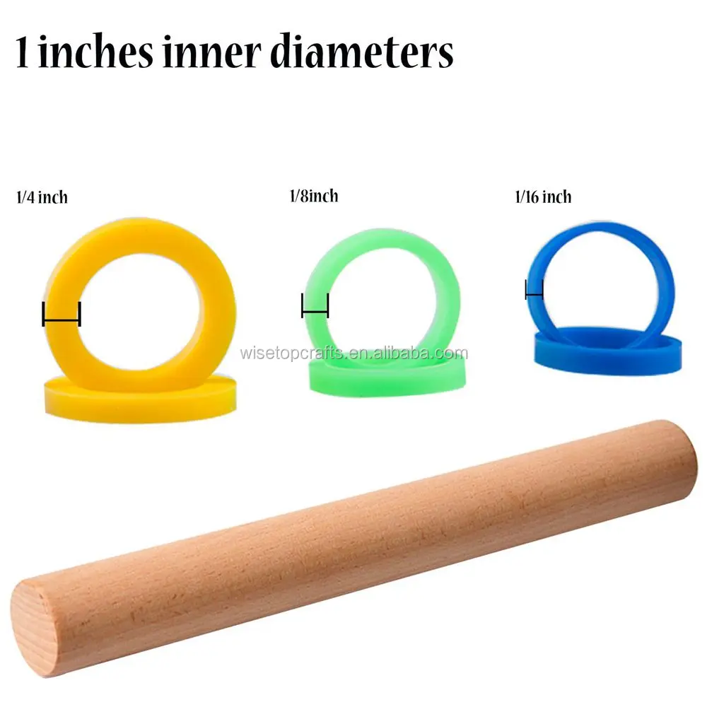 Flexible Silicone Slip On Baking Accessories Rolling Pin Guide Ring Spacer Bands Dough Rollers
