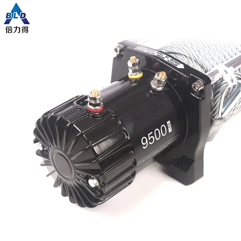 
12 v electric recovery fast handle winch 9500lbs used for 4x4 car 