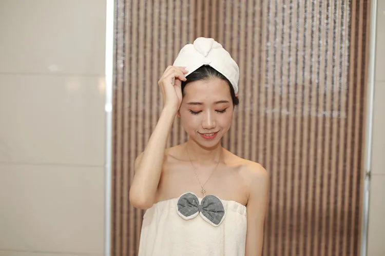 Terry cloth shower cap hair dry towel microfiber microfiber hair turban towel