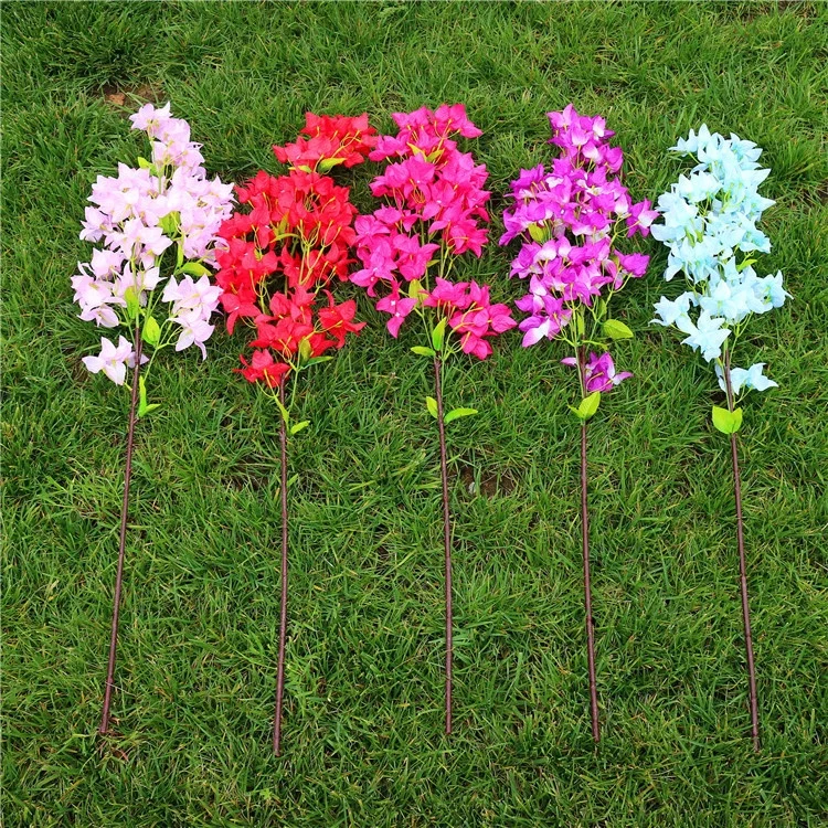 
long branch artificial bougainvillea flower with plastic 