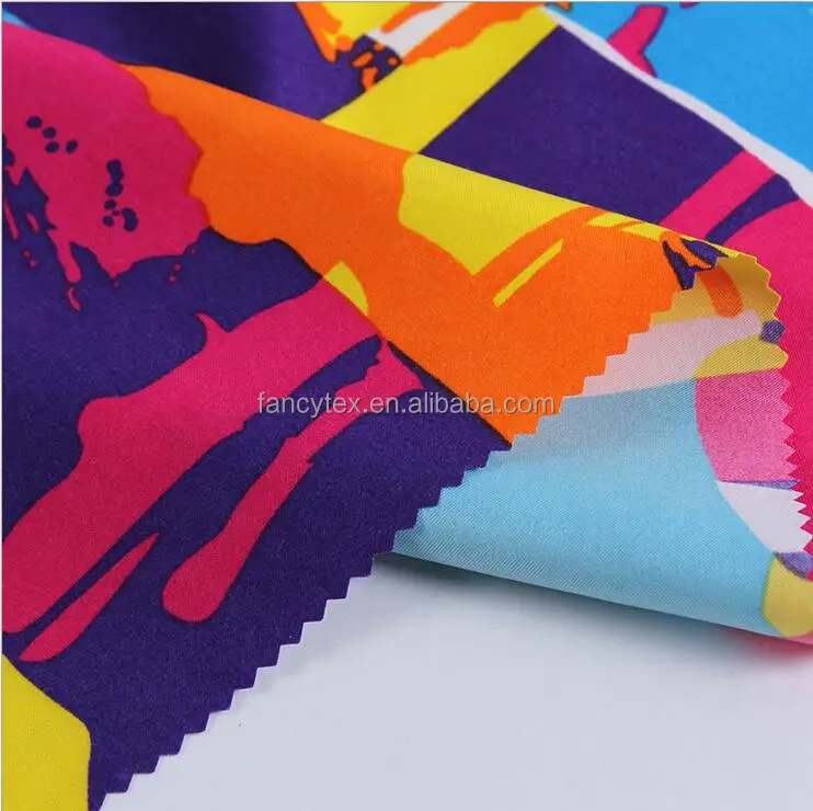 
polyester microfiber peach skin fabric digital printing for swim beach shorts fabric polyester brushed for bed sheets fabric 