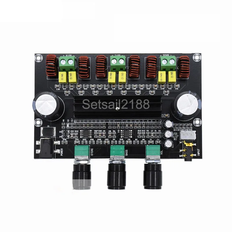 TPA3116D2 80 вт + 80 вт + 100 вт 2,1 канал TPA3116 цифровой усилитель мощности доска басовый сабвуфер усилитель модуль XH-M573