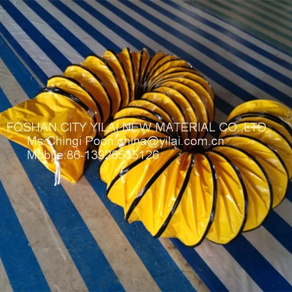 350mm diameter high quality spiral pvc ventilation flexible air duct hose