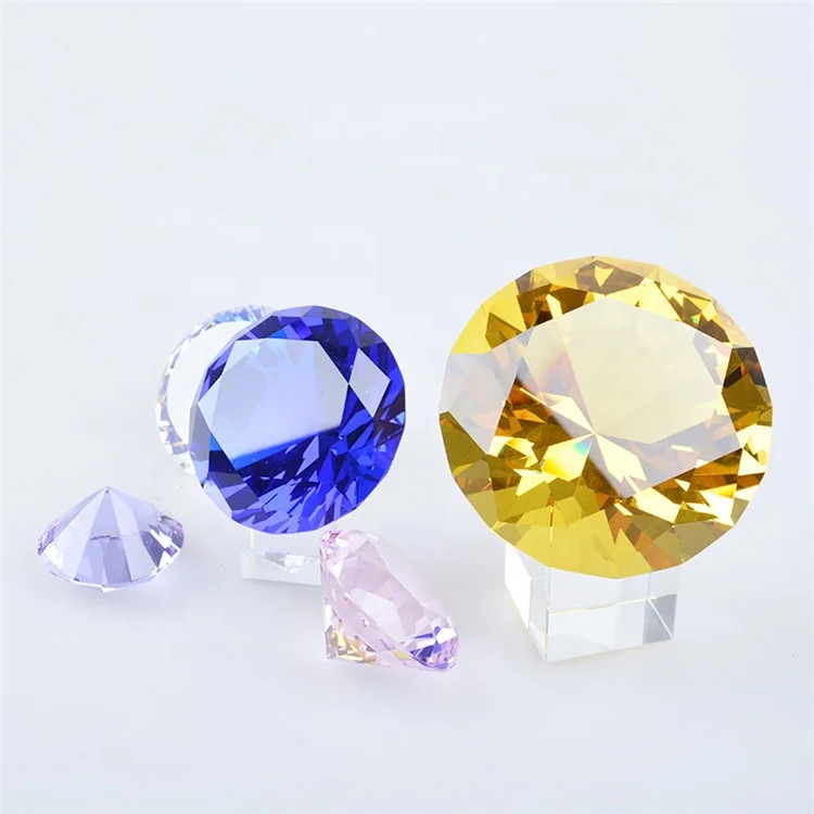 Machine Cutting Wedding Souvenir Clear Crystal Glass Diamond Ornaments