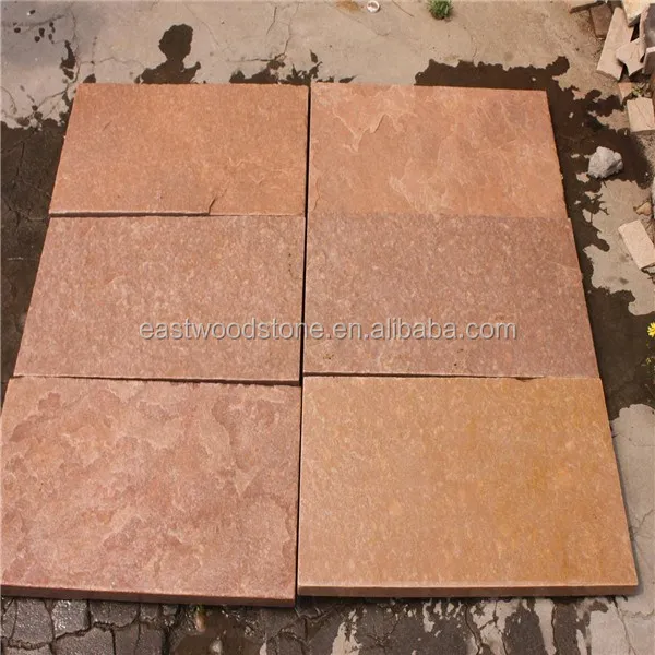 Yellow teakwood sandstone tiles for decoration