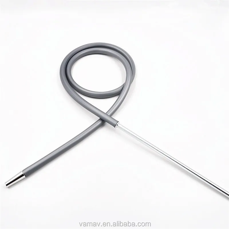 Wholesale Aluminum Material Silicone Tube head Hookah Hose Soft Shisha Silicone Hose Shisha flavour