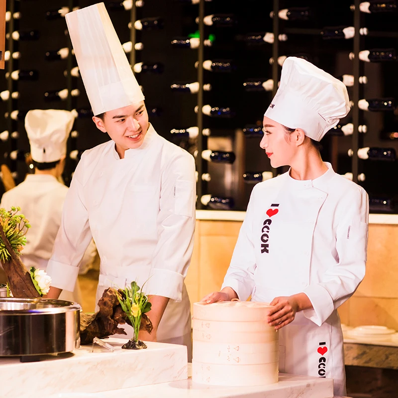 Wholesale custom logo Female chef uniform in Western restaurant Chef Jackets