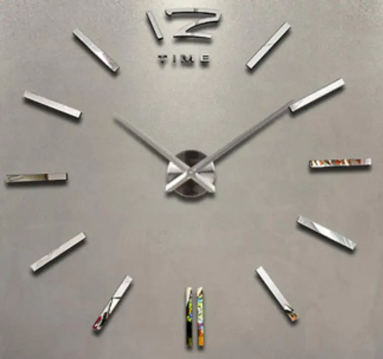 Frameless Non Ticking Large DIY 3D Wall Clocks Mirror Wall Stickers Clock For Living Room Decoration Orologio a muro