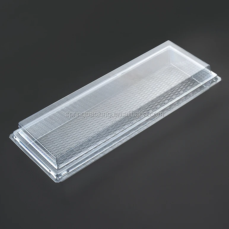 Spring Packing factory log APET RPET cake boxes loaf  dessert container patisserie  PET plastic packaging box