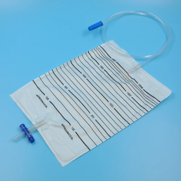Cheaper Disposable Medical Plastic Urine Bags With T Valve Outlet