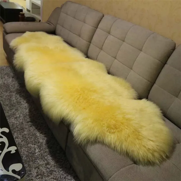 Amazon New arrival Factory Wholesale Fluffy Soft Home Decor Living Room Bedroom Long Hair Pile Goat 100% Real Sheep Fur Rugs