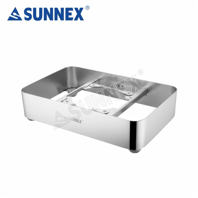 Sunnex New Style Food Warmer Chafing Pot Hotel Supply Tempered Glass Induction Chafing dish Chafers