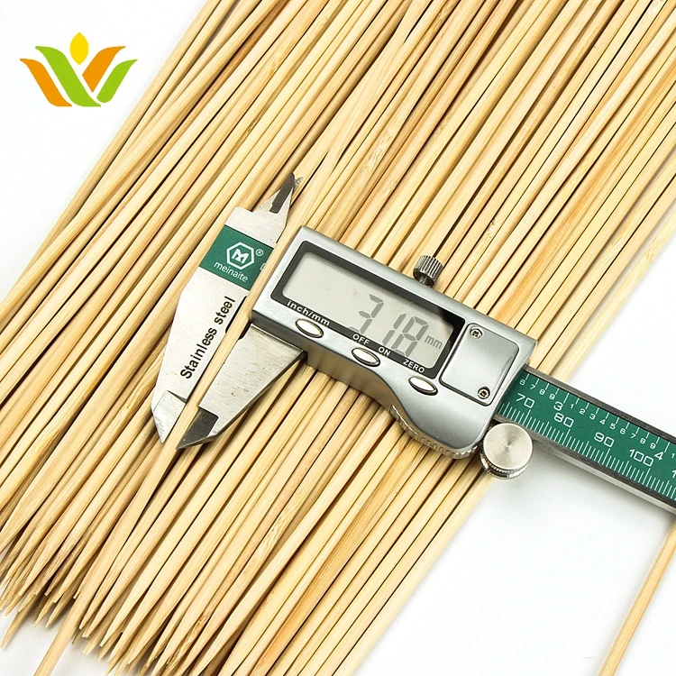 Round bamboo skewers pack birch wood skewers direct factory