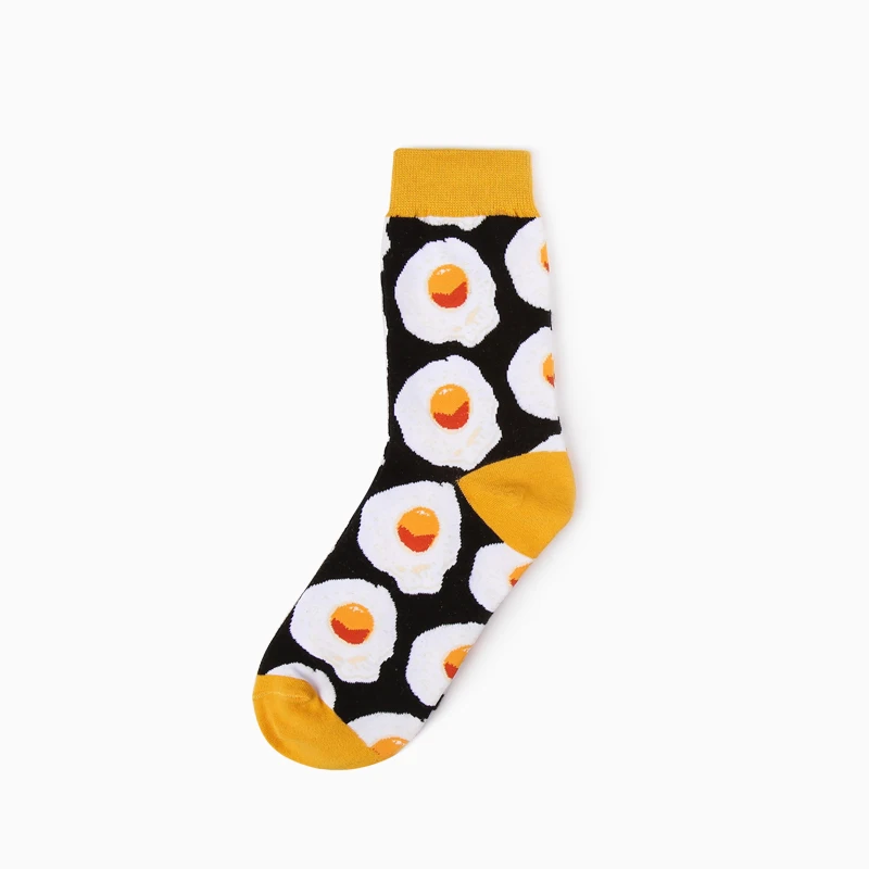 Young couple unisex food cartoon customize tube women socks