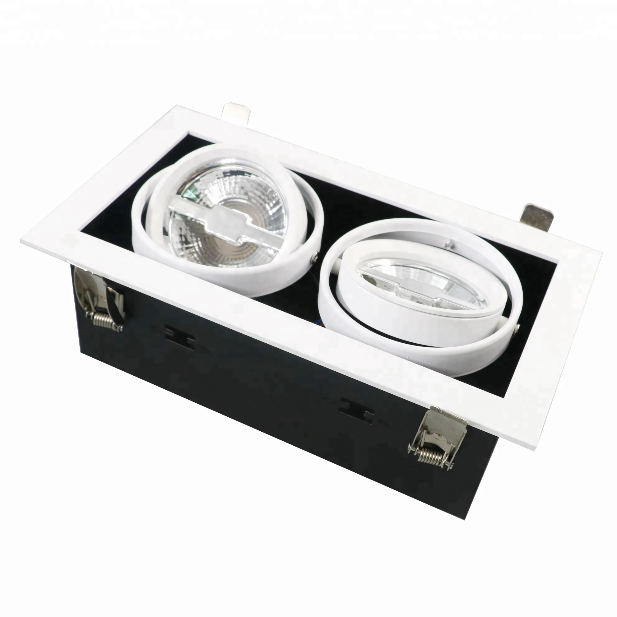 Well Designed square dimmable AR70 Double Head Led Anti-glare 12W dim to warm Recessed gu10 Led Downlights