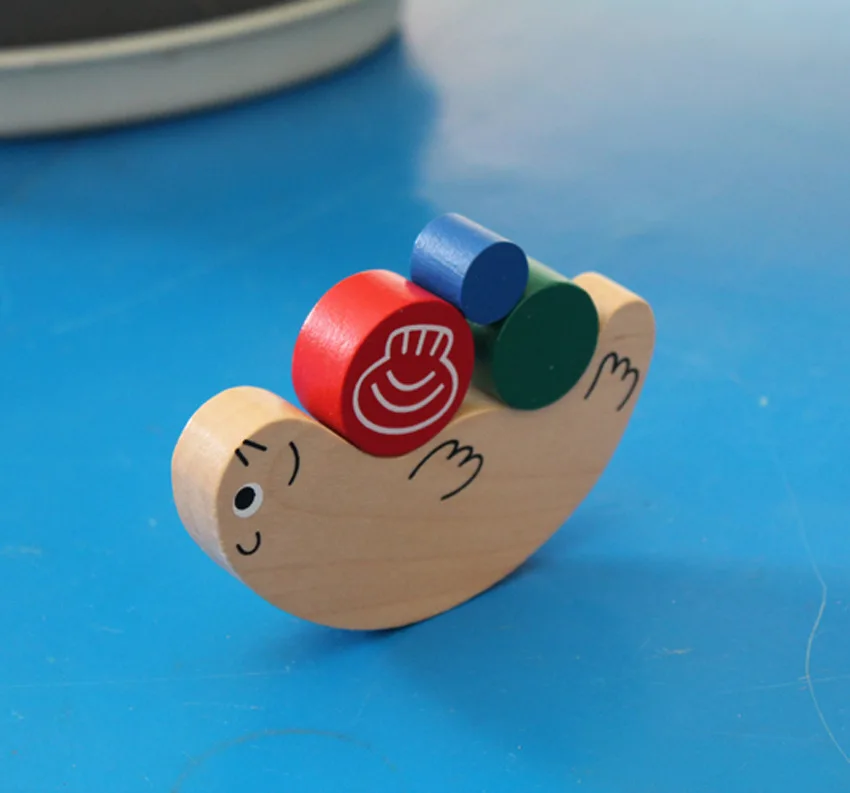 kids toys cute snails balance beam toys kids wooden educational toys kids mini building bocks toys