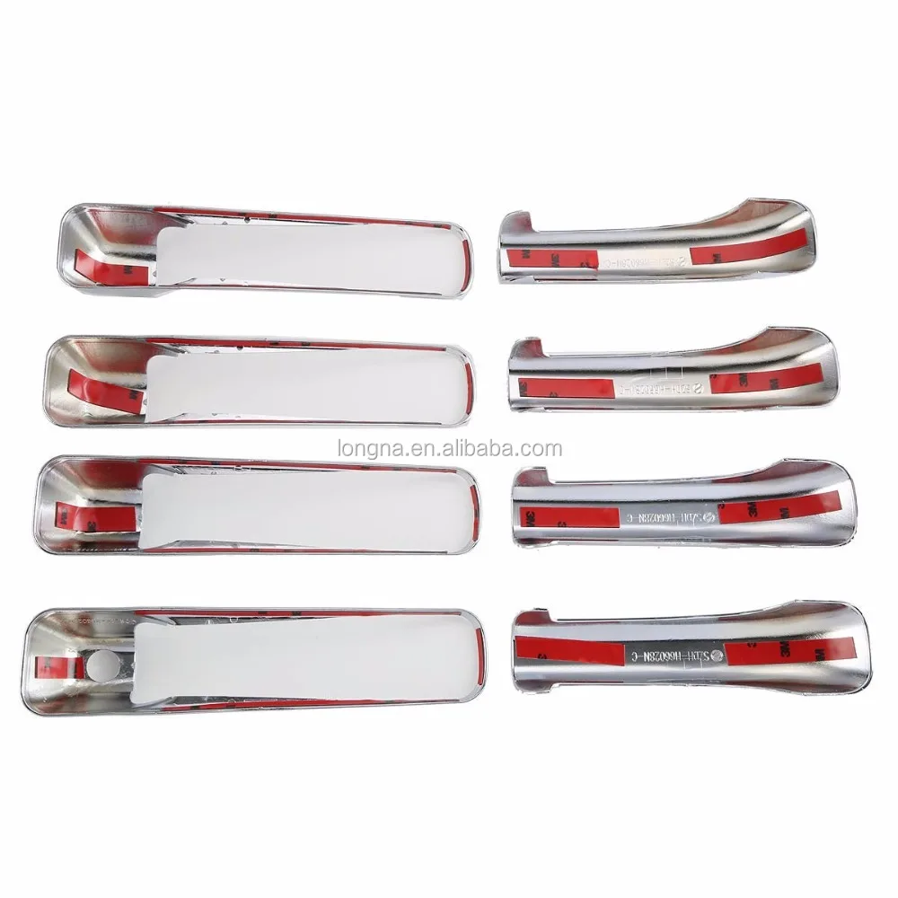 Chrome 4 Doors Handle Cover for 10-16 Dodge RAM 2500/3500/HD/09-16 RAM 1500/05-10 Jeep Commander/05-10 Grand Cherokee