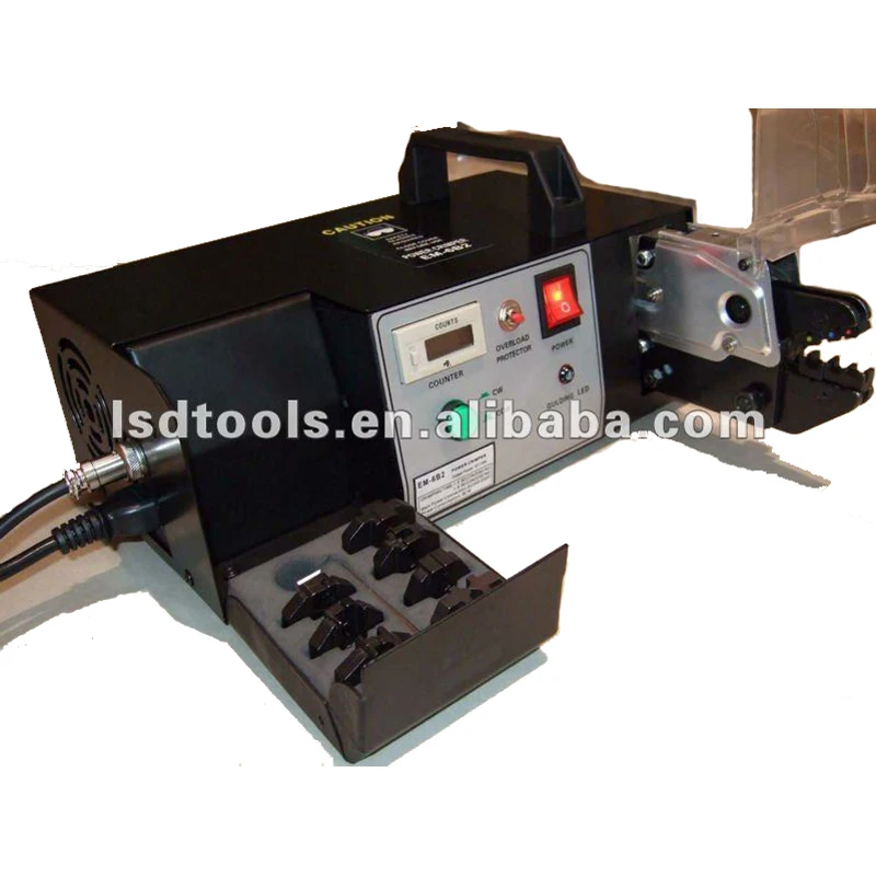 Automatic terminal crimping machine with Exchangeable Die Sets electric connector crimping tools crimper EM-6B2