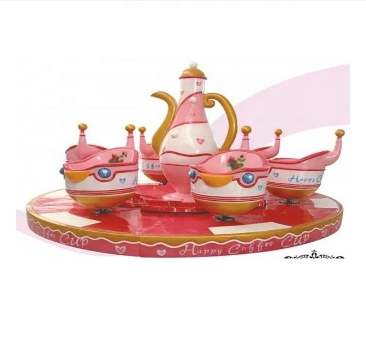 Rotary ride coffee cup turntable games for children Fun kids ride machine rotary coffee cup for sale