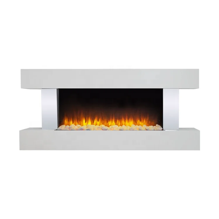 1000 Вт/2000 Вт домашний настенный Электрический камин с белым ободом