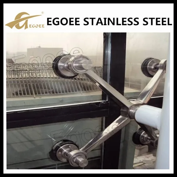 ss304 316 stainless steel clamp glass fitting for handrail/spider/spigot/bath fitting